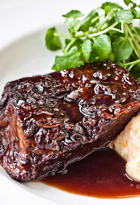 Braised Short Ribs with Roasted Root Vegetable Mash Recipe